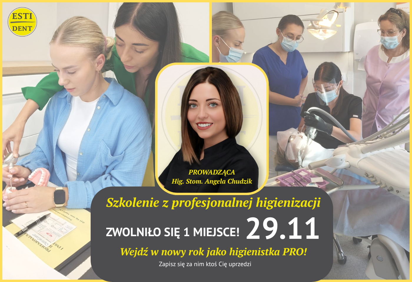 Post na Facebooku gabinetu Esti-Dent