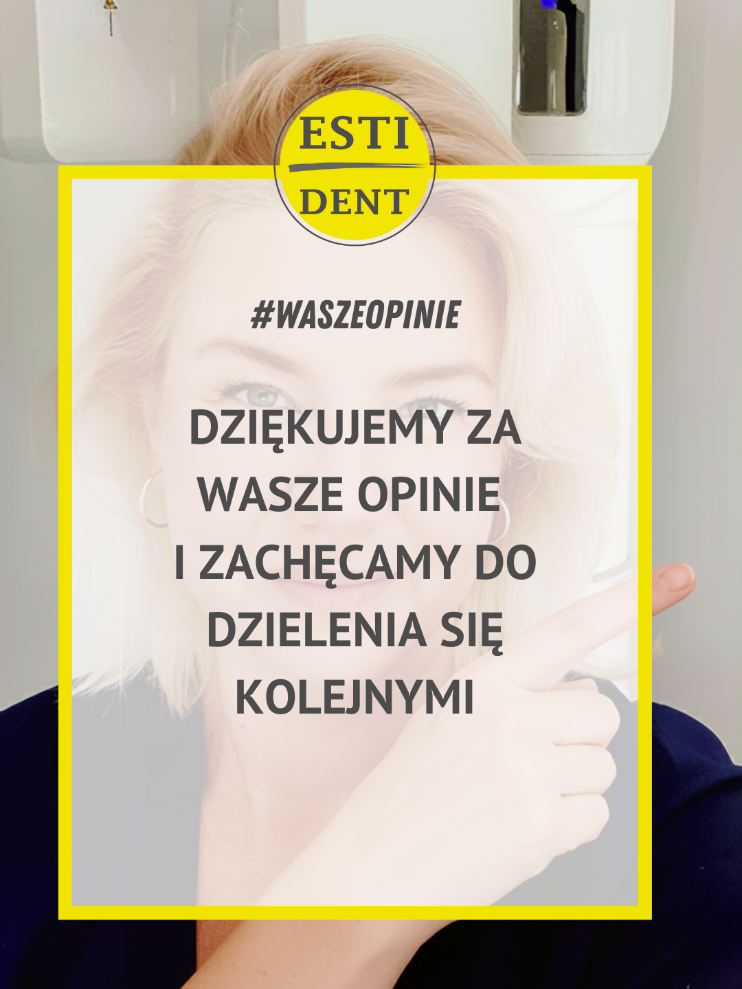 Post na Instagramie gabinetu Esti-Dent